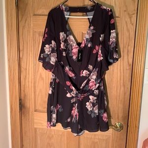 NWT City Chic Floral Fling Romper